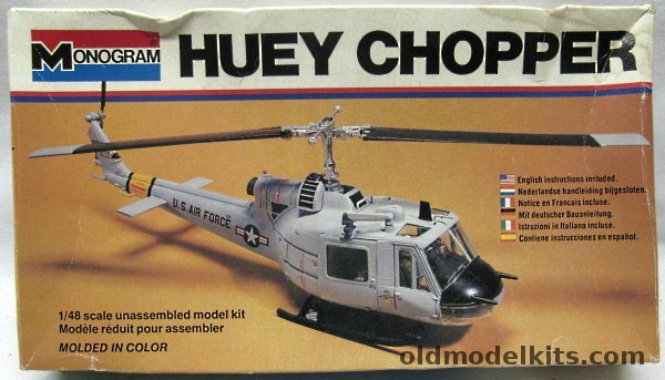 Monogram 1/48 Bell UH-1C 'Huey' Iroquois Air Force Rescue Chopper, 5202 plastic model kit